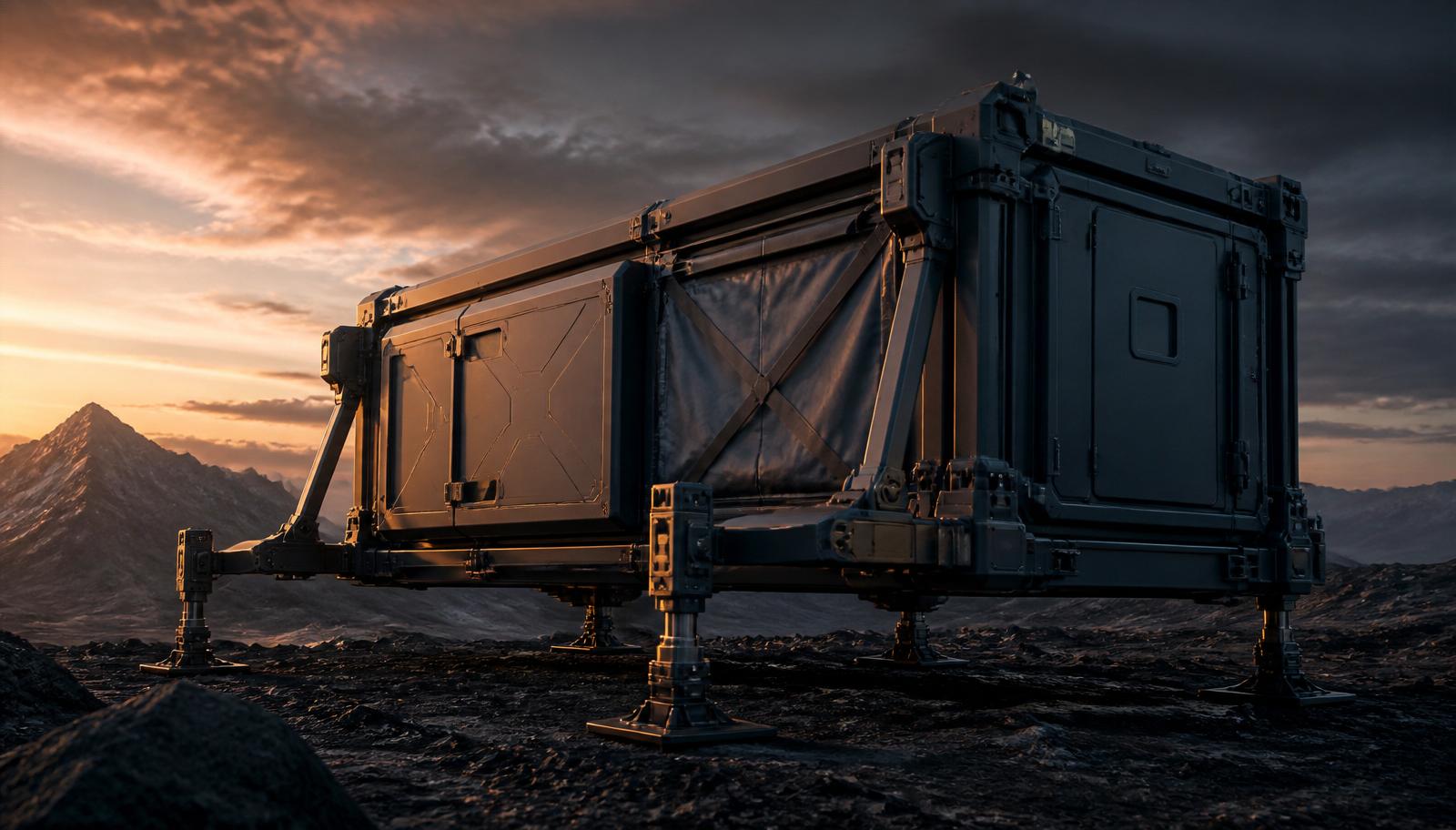 Hydraulic-Jack Shelters: Level in 12 Minutes on Any Terrain